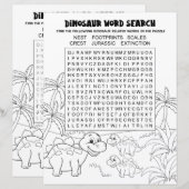 子供向けアクティビティ 恐竜パズル ワードサーチ (正面/裏面)
