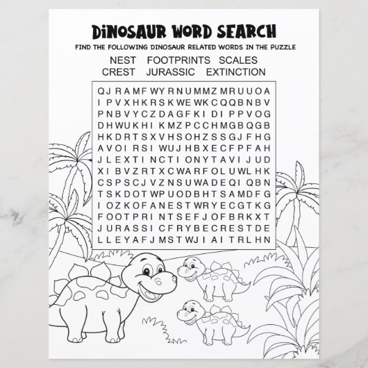 子供向けアクティビティ 恐竜パズル ワードサーチ (正面)