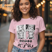子供向けアニメ・漫画パネルグラフィックTシャツ
