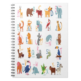 子供向けアルファベットの動物の先生向けのアルファベット文字動物 ノートブック