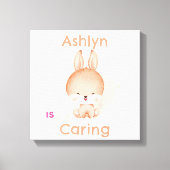 子供向けカスタマイズウサギアート | 寝室装飾 キャンバスプリント (正面)