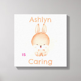 子供向けカスタマイズウサギアート | Nursery Deco キャンバスプリント