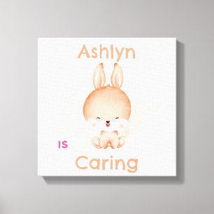 子供向けカスタマイズウサギアート    Nursery Deco キャンバスプリント