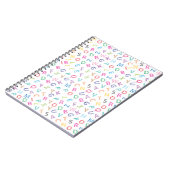 子供向けカラフルなゼブラスタイルのアルファベット ノートブック (左側)