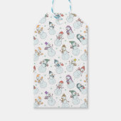 子供向けクリスマスかわいい雪だるまin帽子 ギフトタグ (正面)