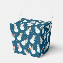 子供向けクリスマスかわいい雪だるまin帽子 フェイバーボックス