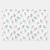 子供向けクリスマスかわいい雪だるまin帽子 ラッピングペーパーシート (正面)