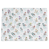 子供向けクリスマスかわいい雪だるまin帽子 ラージペーパーバッグ (正面)