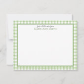 子供向けグリーンの個人ステーショナリー ノートカード (正面)