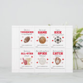 子供向けスポーツバレンタインカード 教室用 レターヘッド (スタンド正面)