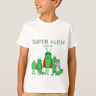 子供向けスーパーエイリアン映画Tシャツ(キャスト付) Tシャツ