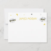 子供向けスーパーヒーロー メッセージカード ノートカード (正面)