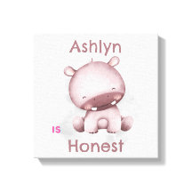 子供向けパーソナライズドアファーメーション | 正直な灰色のヒポポタマス