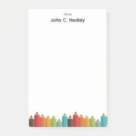 子供向けモダンカラフル鉛筆 ポストイット