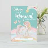 子供向けユニコーンの魔法のバレンタインカード シーズンカード (スタンド正面)