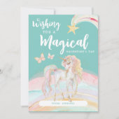 子供向けユニコーンバレンタインカード シーズンカード (正面)