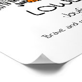 子供向けライオンの名前ポスター「Lowen」の意味は「喜びに満ちたライオン」。元気で明るく、幸せそう ポスター (角)