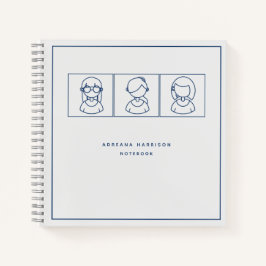 子供向けラインアート モダン ミニマル ノートブック