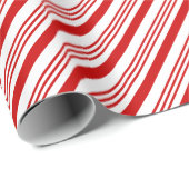 子供向けレトロクリスマス キャンディーケーン ストライプ ゴールド テキスト ラッピングペーパー (ロールコーナー)