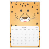 子供向け動物カレンダー カレンダー (3月 2027)