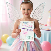 子供向け妖精テーマの誕生日パーティー 妖精の国 招待状