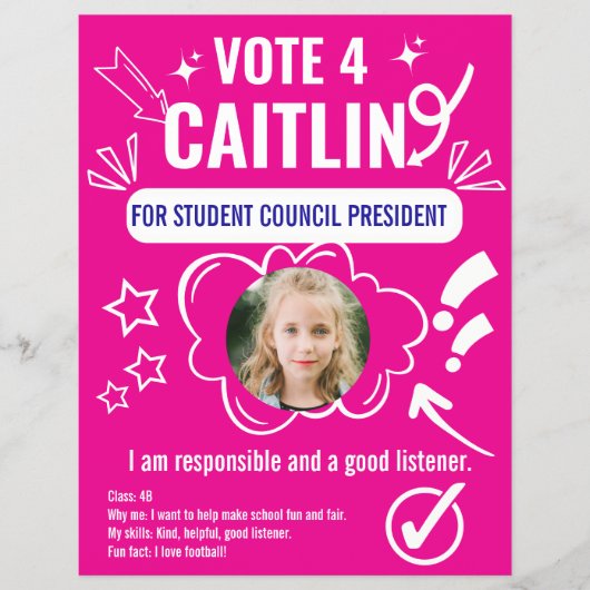 子供向け学校評議会投票テンプレート  チラシ (正面)