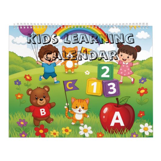子供向け学習カレンダー - ABC & 123 教育 カレンダー (カバー)