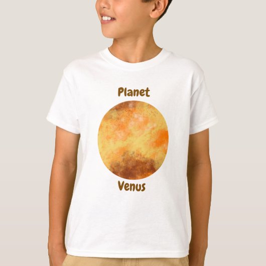 子供向け惑星名入りTシャツデザイン Tシャツ (正面)