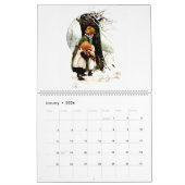 子供向け本イラストレーション-子供部屋デコール カレンダー (1月 2026)