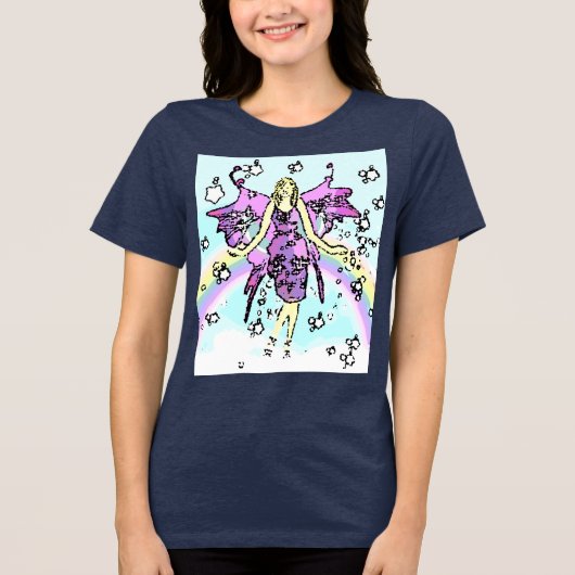 子供向け絵本の妖精 トライブレンドTシャツ (正面)