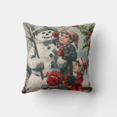 子供向け雪だるまホリー クッション (裏面)