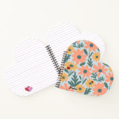 子供向け キュートなコマダニ シマシマ ダイジー 花柄 ノートブック (内部)