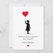 子供向け バレンタイン かわいい 現代風 シンプル ミニマル シーズンカード (正面)