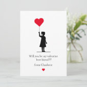 子供向け バレンタイン かわいい 現代風 シンプル ミニマル シーズンカード (スタンド正面)