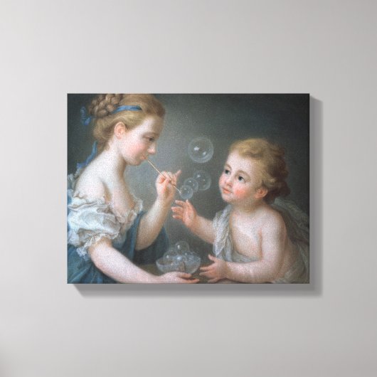 子供吹の泡 キャンバスプリント (正面)