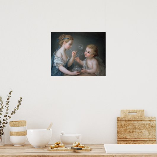 子供吹の泡 ポスター (キッチン)