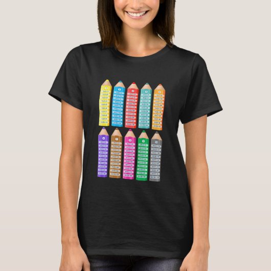 子供学の数学の乗法の計算 Tシャツ (正面)