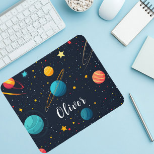 子供宇宙惑星かわいいマウスマット マウスパッド