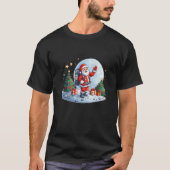子供宇宙飛行士サンタクロースin宇宙コズミッククリステム tシャツ (正面)