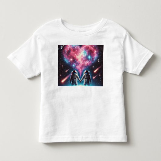 子供宇宙飛行士銀河系Tシャツ トドラーTシャツ (正面)
