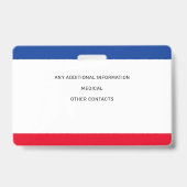 子供安全識別 現代 カスタム フォト ID バッジ (裏面)