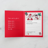 子供実在の北極の配送先住所 カード (内部)