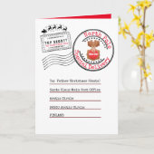 子供実在の北極の配送先住所 カード (黄色い花)