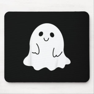 子供幼児ハロウィーンブー幽霊と弓の女の子 マウスパッド
