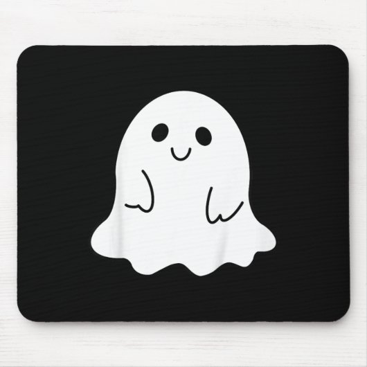 子供幼児ハロウィーンブー幽霊と弓の女の子 マウスパッド (正面)