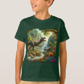 子供恐竜AIアート Tシャツ (正面)