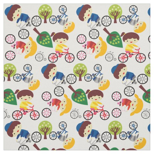 子供愛によっては生地が自転車に乗ります ファブリック (見本)