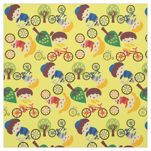 子供愛によっては生地が自転車に乗ります ファブリック (見本)