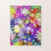 子供数々の名の色のパーソナライズされたパズル。 ジグソーパズル (縦)