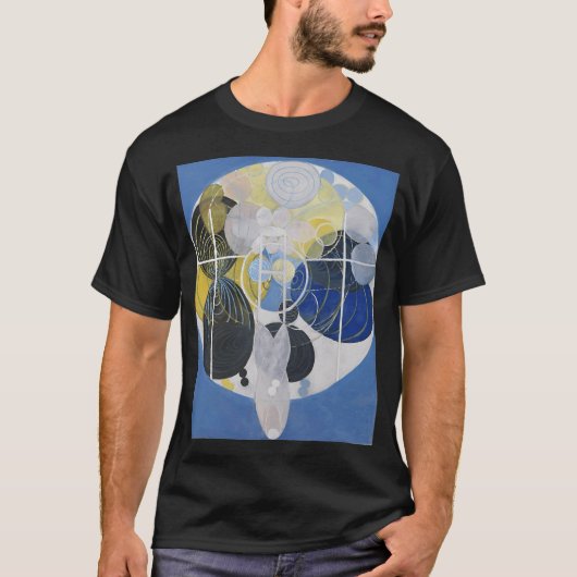 子供時代のグループIV(1907)スウェーデン抽象画 ヒルマ Tシャツ (正面)